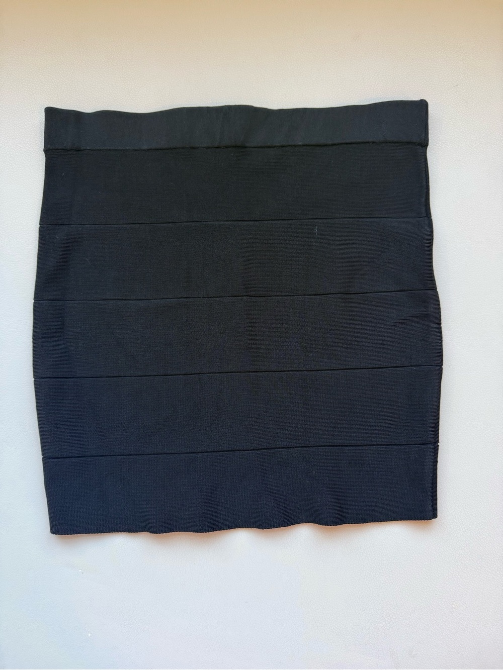 Charlotte Russe Black Horizontal Paneled Mini Skirt